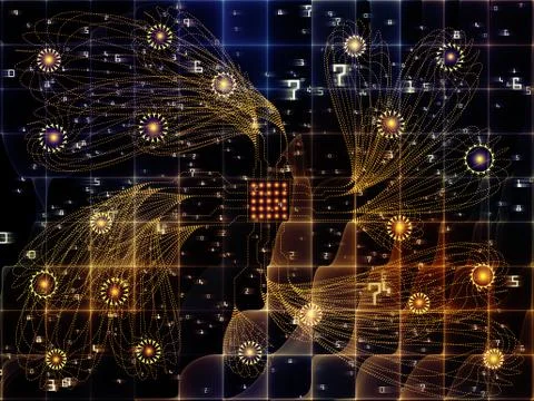Energy of Technology Links Stock Illustration