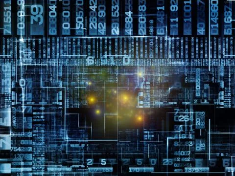 Energy of Technology Links Stock Illustration