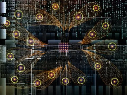 Energy of Technology Links Stock Illustration