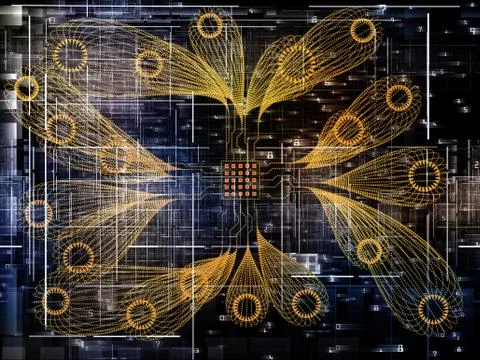 Energy of Technology Links 스톡 일러스트