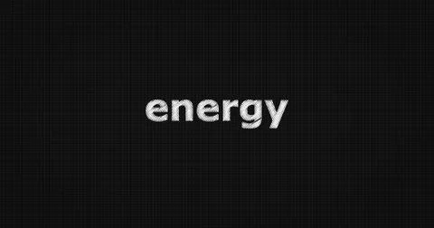 ENERGY text on board Stock-Illustration