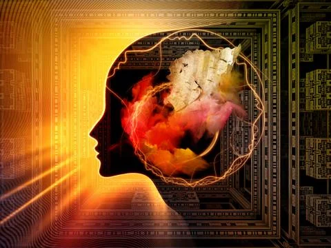 Energy of Thought Patterns 库存插图