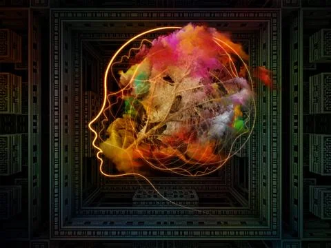 Energy of Thought Patterns 库存插图