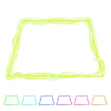 Energy thunder frame cartoon vector graphic Stock Illustration