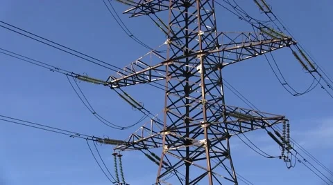 Energy Transmission Lines Stock Footage