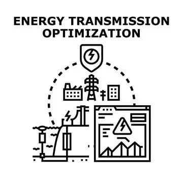 Energy transmission optimization process and smart grid infrastructure Illustration