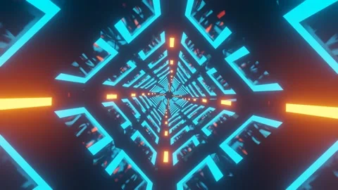 Energy tunnel looping in space with twisting and bouncing effect. Stock Footage 138067946