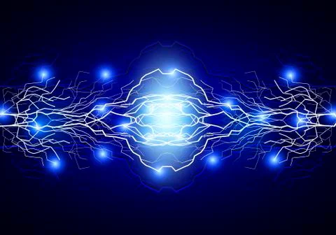 The energy of two lightning Stock Illustration