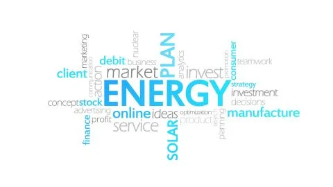 Energy, Typography Animation 스톡 일러스트