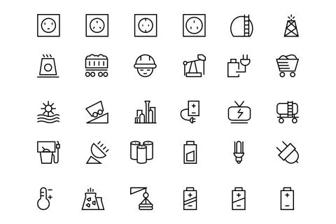 Energy Vector Icons Stock Illustration