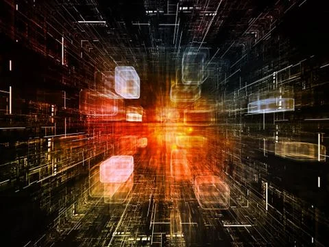 Energy of Virtual Space Stock Illustration