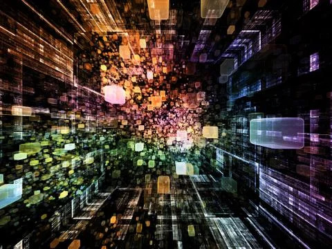 Energy of Virtual Space Stock Illustration