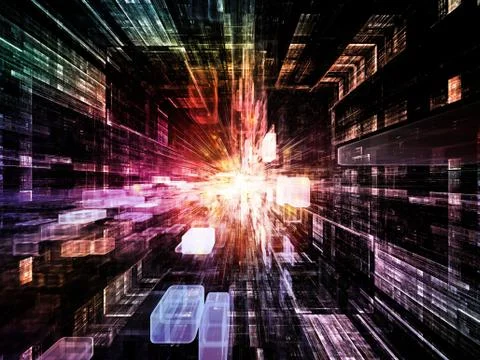 Energy of Virtual Space 스톡 일러스트