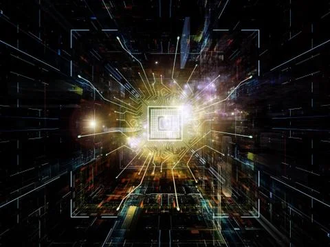 Energy of Virtual Space 스톡 일러스트