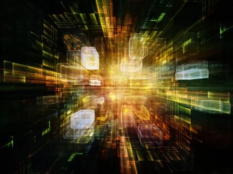 Energy of Virtual Space 스톡 일러스트