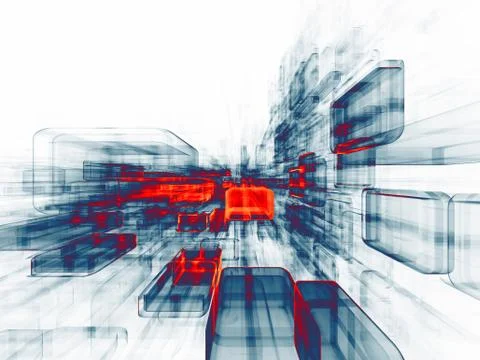 Energy of Virtual Space Stock Illustration