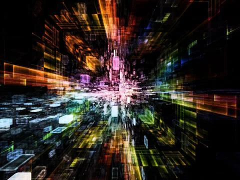 Energy of Virtual Space 스톡 일러스트