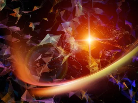 Energy of Virtual World Stock Illustration