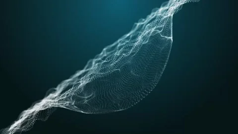 Energy wave blast of particles side on shot Stock Footage 317376108