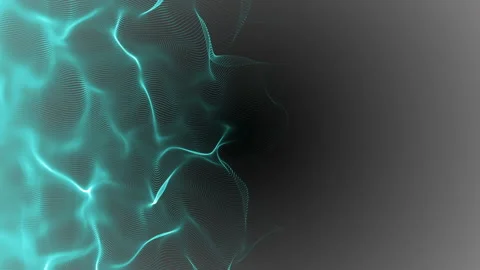 Energy wave. Dark gray background. Place for text. Seamless loop. Video stock 89932232