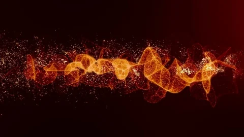 Energy Wave Particles Flow  Stock Footage 70739433