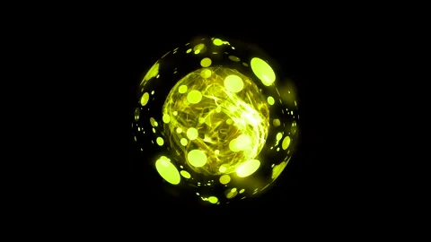 Energy wave pulsating A glowing plasma ring 3D Stock Footage 253789004