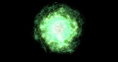 Energy Wave technology background in 4K. Particles and energy waves Stock Footage 313466081