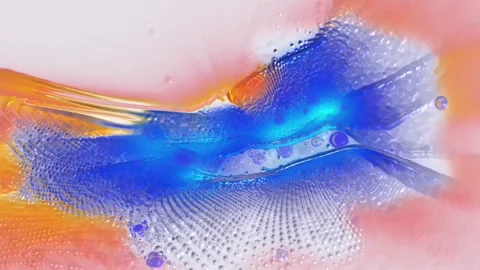 Energy waves with light rays and particles. Abstract background. Stock Footage 276656983