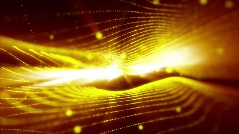 Energy waves with light rays and particles. Abstract background. Stock Footage 276657931