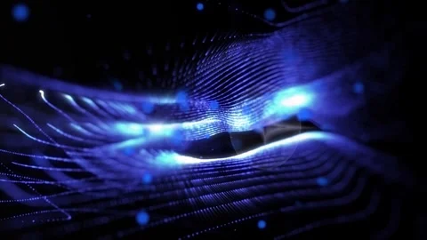 Energy waves with light rays and particles. Abstract background. Stock Footage 276657932