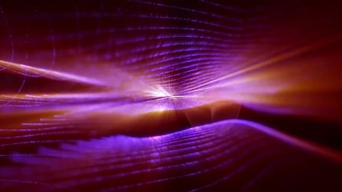 Energy waves with light rays and particles. Abstract background. Stock Footage 276657938
