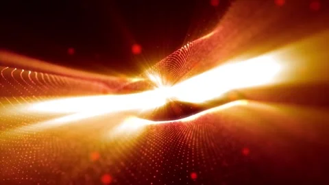 Energy waves with light rays and particles. Abstract background. Stock Footage 276658297