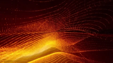 Energy waves with light rays and particles. Abstract background. Stock Footage 276658308