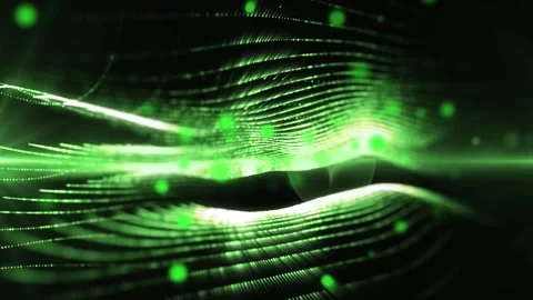 Energy waves with light rays and particles. Abstract background. Stock Footage 276658312