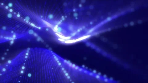 Energy waves with light rays and particles. Abstract background. Stock Footage 278426819