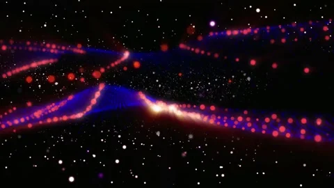 Energy waves with light rays and particles. Abstract background. Stock Footage 278427096