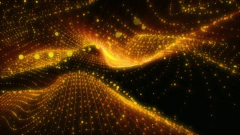 Energy waves with light rays and particles. Abstract background. Stock Footage 278427519