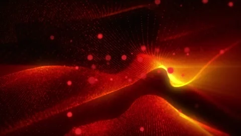 Energy waves with light rays and particles. Abstract background. Stock Footage 278427529