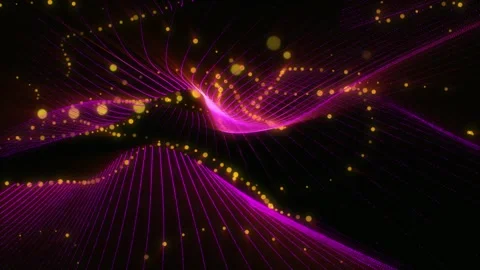 Energy waves with light rays and particles. Abstract background. Stock Footage 278427581