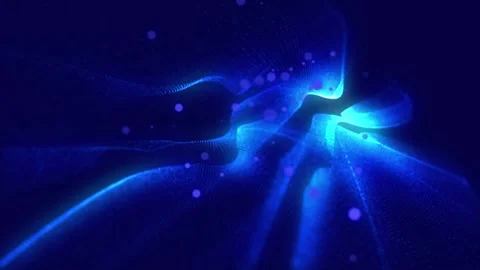 Energy waves with light rays and particles. Abstract background. Stock Footage 278428059