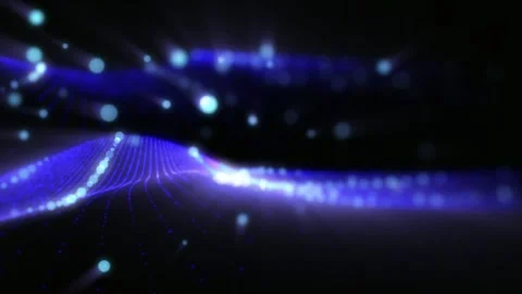 Energy waves with light rays and particles. Abstract background. Stock Footage 278428101