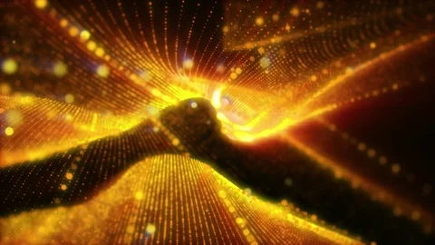 Energy waves with light rays and particles. Abstract background. Stock Footage 278428147