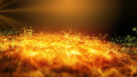 Energy waves with light rays and particles. Abstract background. Stock Footage 280932355