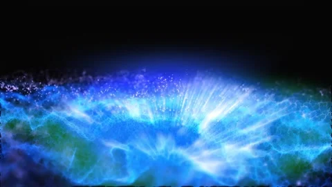 Energy waves with light rays and particles. Abstract background. Stock Footage 280932377