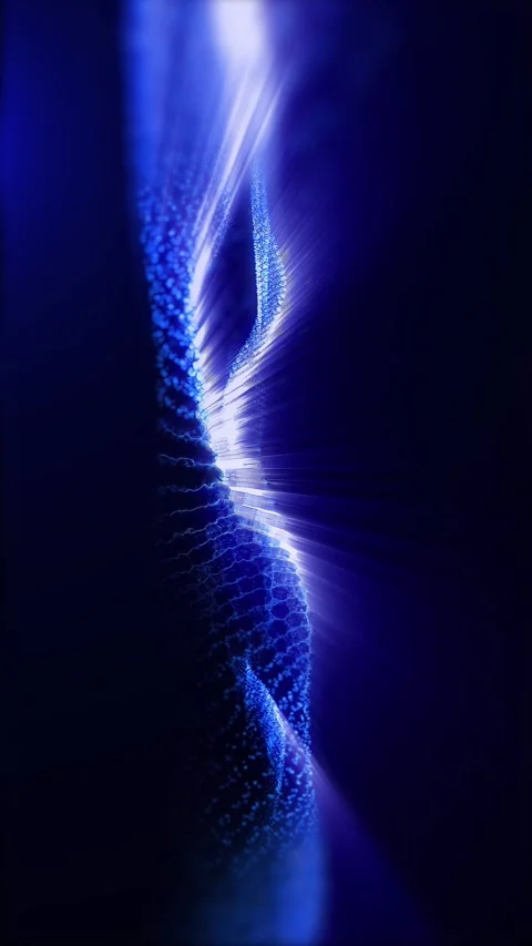 Energy waves with light rays and particles. Abstract background. Stock Footage 303211364