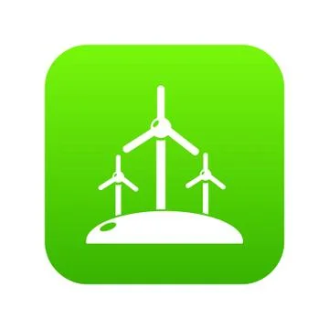 Energy windmill icon green vector イラスト素材