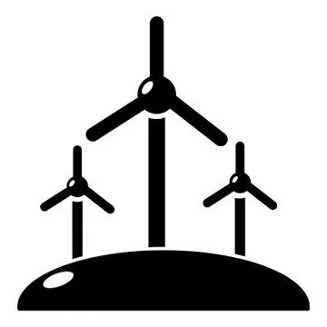 Energy windmill icon, simple style イラスト素材