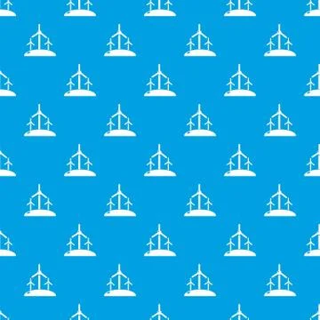 Energy windmill pattern seamless blue イラスト素材