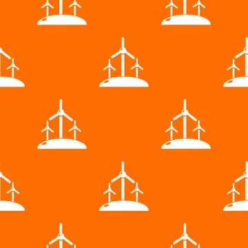 Energy windmill pattern vector orange イラスト素材