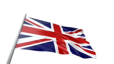 Eng Flag Flow Clipping Path 8K Photos
